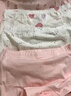 童泰女寶寶內褲兒童平角褲女童四角褲女孩短褲大童抗菌底褲4條裝 粉白 4條 100 cm 曬單實(shí)拍圖