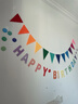 春錦秋鯉兒童紙質(zhì)生日派對裝飾字母拉旗車(chē)縫無(wú)需穿繩字母拉旗漸變橫幅串旗 漸變圓片生日拉花 曬單實(shí)拍圖