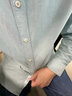 暇步士（XBS）男士長(cháng)袖襯衫秋季新款時(shí)尚簡(jiǎn)約韓版商務(wù)休閑純色免燙襯衣男 淺灰 180/XXL 160-175斤 曬單實(shí)拍圖