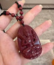 侗秘朱砂本命佛高含量紫金砂項鏈馬年本命年守護神吊墜護身正品保真 屬鼠_千手尊者小號（編織款） 曬單實(shí)拍圖