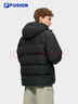 FILA FUSION斐樂(lè )潮牌羽絨服男冬季新款時(shí)尚休閑保暖連帽外套 正黑色-BK M 170/92A/M 曬單實(shí)拍圖