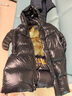 高梵黑金鵝絨服先鋒4.0六格男女同款中長(cháng)款冬季羽絨服外套 黑色 M 曬單實(shí)拍圖