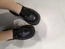ZHR樂(lè )福鞋女增高厚底學(xué)院風(fēng)單鞋女百搭黑色皮鞋女 AH551 黑色 37  曬單實(shí)拍圖