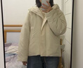 MUJI 女式 不易沾水 羽絨夾克 羽絨服女款 女裝25年冬季外套 BD11BA5A 象牙色 S (155/80A) 曬單實(shí)拍圖