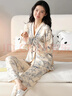歐迪芬女士睡衣女100%純棉秋冬季抑菌防螨全棉長(cháng)袖高端可外穿家居服L 曬單實(shí)拍圖