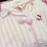 野獸派家居（tbh）宋雨琦同款三麗鷗Hello Kitty法蘭絨家居服套裝冬季可外穿睡衣女 Hello Kitty法蘭絨家居服 奶白條紋 M 曬單實(shí)拍圖
