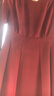 晚白【新品】2026春款騏驥紅氣質(zhì)時(shí)尚新年穿搭長(cháng)袖連衣裙 酒紅色 M （108斤-110斤） 曬單實(shí)拍圖