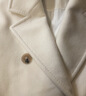 三只小山羊【楊冪同款】中長(cháng)老錢(qián)風(fēng)100純羊絨大衣雙排牛角扣冬季大衣女 白色 XS 曬單實(shí)拍圖