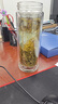 京東京造 茶杯 雙層玻璃水杯男士泡茶水分離隔熱杯子500ml 曬單實(shí)拍圖