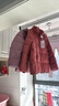 坦博爾羽絨服女短款可脫卸帽百搭休閑冬保暖外套TB5530358Z 慕斯紅170 曬單實(shí)拍圖