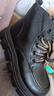 栢啟歆厚底馬丁靴女春秋季新款英倫風(fēng)增高黑色百搭帶拉鏈短靴防水耐磨 黑色 38 英倫風(fēng)厚底馬丁靴 曬單實(shí)拍圖