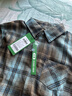 左西男童格子襯衫2026新款兒童長(cháng)袖襯衣秋裝男孩春季外套 咖啡色 140 曬單實(shí)拍圖
