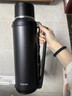 蘇泊爾（SUPOR）保溫壺316L不銹鋼大容量72小時(shí)保溫水壺戶(hù)外便攜熱水瓶車(chē)載暖壺 儒雅黑2.5L約5斤水【316L不銹鋼+背帶+茶濾】 曬單實(shí)拍圖