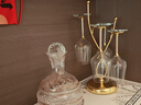 千尋雅志輕奢高檔高腳杯水晶紅酒杯套裝醒酒器倒掛高腳杯家用酒柜擺件 【金鉆6件套】520ml金鉆紅酒杯*4+杯架*1+醒酒器*1 曬單實(shí)拍圖