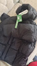 左西男童羽絨服冬季2025新款兒童三防面包服男孩保暖外套 黑色 160 曬單實(shí)拍圖