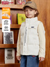 Levi's李維斯兒童馬甲冬季新款立領(lǐng)拉鏈男童女童保暖外套 糖果白 130 /64 【建議身高116-122cm】 曬單實(shí)拍圖