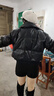 楚馨羽絨服女短款2025年冬季新款女裝時(shí)尚小個(gè)子高級感女士PU皮外套女 黑色 S 85-115斤 曬單實(shí)拍圖