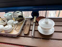 景德鎮（jdz）陶瓷新款白瓷功夫茶具套裝蓋碗品茗茶杯整套帶茶盤(pán)高檔送長(cháng)輩禮物 又見(jiàn)青山單蓋碗 1件 曬單實(shí)拍圖