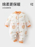 貝瑞加（Babyprints）嬰兒連體衣男女寶寶秋冬夾棉保暖衣服加厚爬服外出哈衣柔軟 兔73 曬單實(shí)拍圖