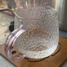 玻璃水杯錘紋帶把手耐高溫防爆泡茶杯家用大容量喝水杯ins簡(jiǎn)約 6只6色錘紋杯（400毫升） 曬單實(shí)拍圖
