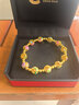 中國黃金（CHINA GOLD）十二花神黃金手鏈女金花足金手串生日禮物送女朋友老婆 十二金花黃金手鏈【配品牌禮盒】 金重約：7g 曬單實(shí)拍圖