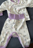 貝瑞加（Babyprints）嬰兒家居服套裝男女寶寶上衣褲子2件套高腰護肚長(cháng)褲秋衣秋褲 紫73 曬單實(shí)拍圖