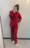 都市麗人純棉睡衣結婚新婚情侶秋冬季男女長(cháng)袖紅色本命年馬年家居服套裝 花好月圓 【純棉 親膚透氣】 L 女 【推薦100-120斤左右】 曬單實(shí)拍圖
