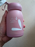 【京東物流送貨上門(mén)】萌萌兔卡通水杯女牛奶玻璃杯創(chuàng  )意便攜杯子 粉色萌萌兔 330ml 1只 曬單實(shí)拍圖