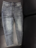 森馬（Semir）森柔|牛仔褲男春季修身小腳長(cháng)褲復古多色水洗褲潮流 牛仔藍黑88501 30 曬單實(shí)拍圖