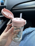 酷比兔適配貝親奶瓶直飲吸管杯蓋配件330ml一歲以上奶嘴轉換蓋ppsu通用 【粉色-升級】彈蓋直飲杯蓋-可手提 12個(gè)月+ 曬單實(shí)拍圖