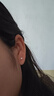 S999純銀彎鉤耳釘女養耳洞防堵免摘耳環(huán)簡(jiǎn)約小清新精致花朵銀耳飾 【999純銀】磨砂圓珠耳釘一對 曬單實(shí)拍圖