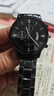 爆款男士時(shí)尚日歷手表男款韓版手表不銹鋼石英腕表 黑色 曬單實(shí)拍圖