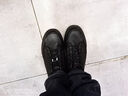 百麗百搭小白鞋男鞋25厚底一腳蹬休閑板鞋 黑色-內增高A2009  39 曬單實(shí)拍圖