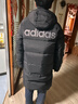 adidas 拒水暖「芯」科技長(cháng)款保暖鴨絨連帽羽絨服男女阿迪達斯 曬單實(shí)拍圖