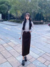 妙奕嘉a字半身裙秋冬季裙子女包臀裙高腰冬裙小個(gè)子長(cháng)裙半身裙長(cháng)款顯瘦 燈芯絨半身裙【咖色】 含腰帶 L 【建議106-115斤】 曬單實(shí)拍圖