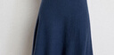 帕什羊絨連衣裙女中長(cháng)款35%山羊絨秋冬V領(lǐng)基礎厚款打底針織衫NF-11226 馬尾藻藍 XL 曬單實(shí)拍圖