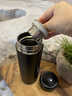 MMOTRO日本品牌純鈦高端保溫杯茶水分離泡茶水杯子商務(wù)禮盒定制生日禮物 魔力黑 500ML 曬單實(shí)拍圖
