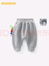DUUDUU寶寶加絨高腰護肚褲冬季加厚大PP褲新生兒卡通長(cháng)褲子嬰兒衛褲 曬單實(shí)拍圖