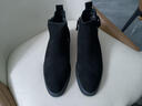 普步仕品牌真皮馬丁靴男2025秋冬新款尖頭短靴男英倫翻毛皮反絨皮鞋子男 黑加絨 37 曬單實(shí)拍圖