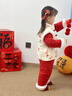 童戀初心【暖姜恒溫】寶寶夾棉分體套裝紅色拜年服秋冬季兒童棉衣嬰兒衣服 曬單實(shí)拍圖
