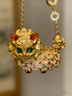 宮廷質(zhì)造古法手工黃金 麒麟納財靈動(dòng)款 足金鉆石靈動(dòng)項鏈吊墜送女友 【定制作品定金】拍前請聯(lián)系客服 曬單實(shí)拍圖