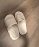 潔麗雅（Grace）潔麗雅居家情侶拖鞋EVA柔軟加厚底男女款簡(jiǎn)約涼拖鞋 米色 40/41  曬單實(shí)拍圖
