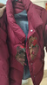雪中飛羽絨服女短款2025冬季寬松保暖立領(lǐng)90絨外套媽媽裝棗紅色2XL 曬單實(shí)拍圖