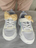 特步（XTEP）童鞋女童貓咪裝飾休閑鞋小童網(wǎng)孔魔術(shù)貼運動(dòng)鞋 雪青紫/椰奶黃 29 曬單實(shí)拍圖