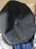 七色紡貝雷帽女秋冬季帽子女八角帽女士報童畫(huà)家帽鴨舌貝雷帽 黑色 曬單實(shí)拍圖
