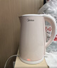 美的（Midea）電熱水壺電水壺燒水壺養生雙層防燙 0涂層 食品級304不銹鋼1500W快速沸騰1.7L大容量 HJ1705 曬單實(shí)拍圖