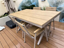 漢唐雙盛戶(hù)外桌椅塑木庭院防水防曬木組合休閑咖啡廳室外陽(yáng)臺露天花園 【碳鋼框架】巴克6椅+220*90大板長(cháng)桌 曬單實(shí)拍圖