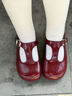 小果家童品女童皮鞋春秋兒童鞋子女小女孩豆豆鞋洋氣英倫風(fēng)寶寶春季黑色單鞋 紅色 31 (內長(cháng)19.5cm/205) 曬單實(shí)拍圖