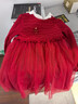 巴拉巴拉童裝兒童裙子女童連衣裙網(wǎng)紗針織2026春裝新款寶寶公主紅色拜年服 新年洋氣紅60611 130 曬單實(shí)拍圖