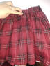 ASK JUNIOR兒童裙子冬季中大童學(xué)院風(fēng)格紋撞色女童防走光百褶裙新年裝短裙 曬單實(shí)拍圖